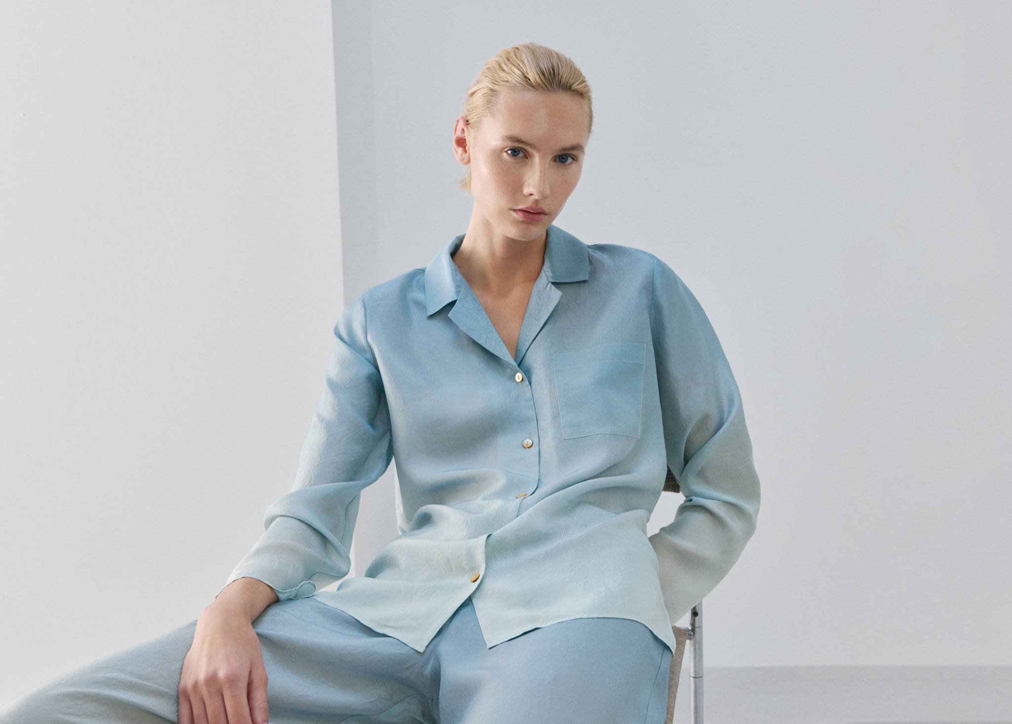 Ombre silk shirt - Panoramic plane