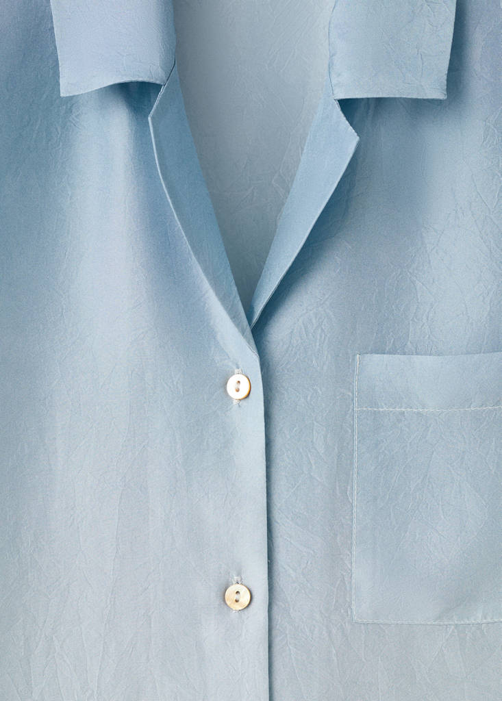 Ombre silk shirt — Blue