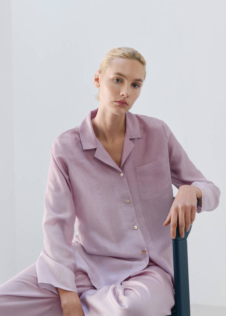 Ombre silk shirt — Lilac