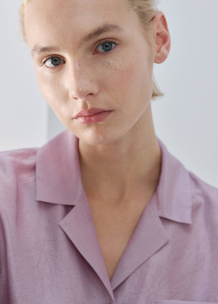 Ombre silk shirt — Lilac