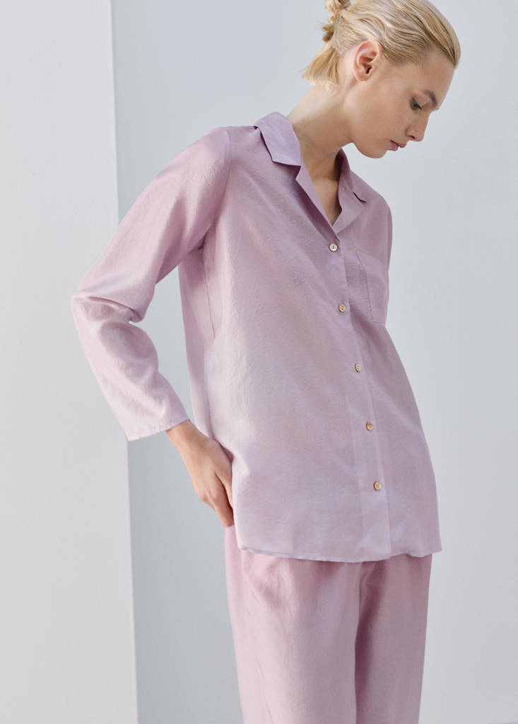 Ombre silk shirt — Lilac