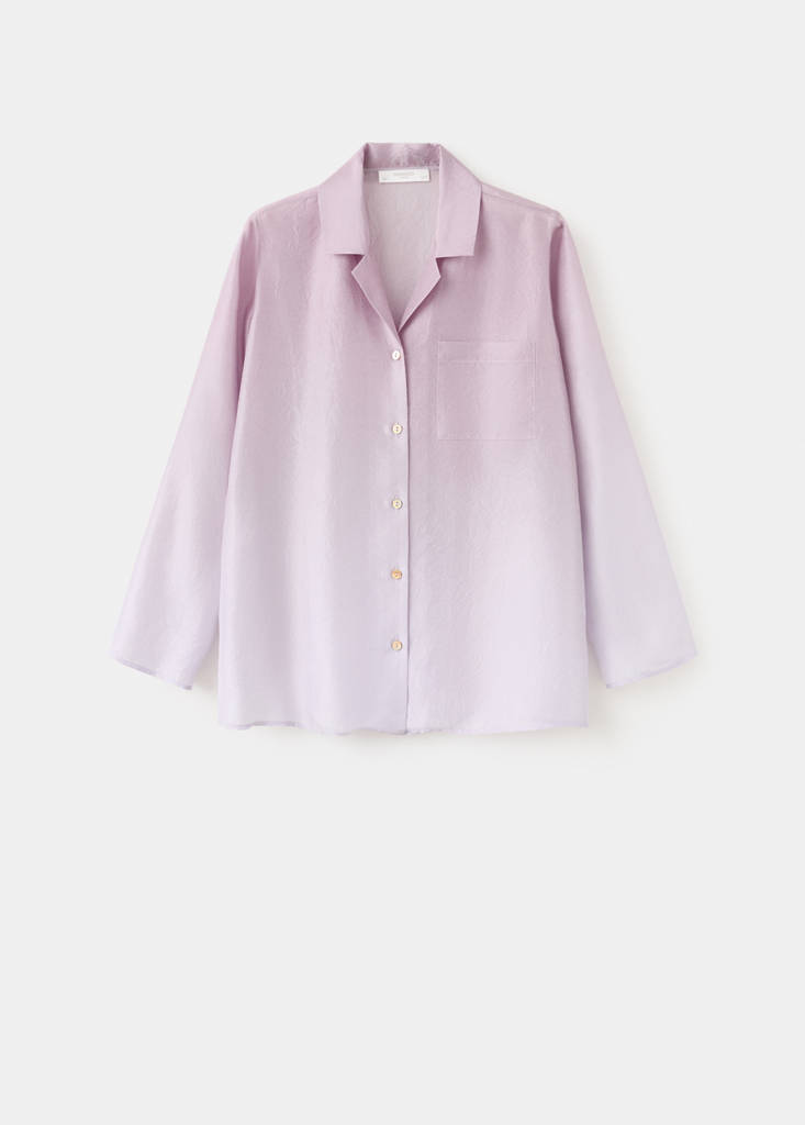 Ombre silk shirt — Lilac