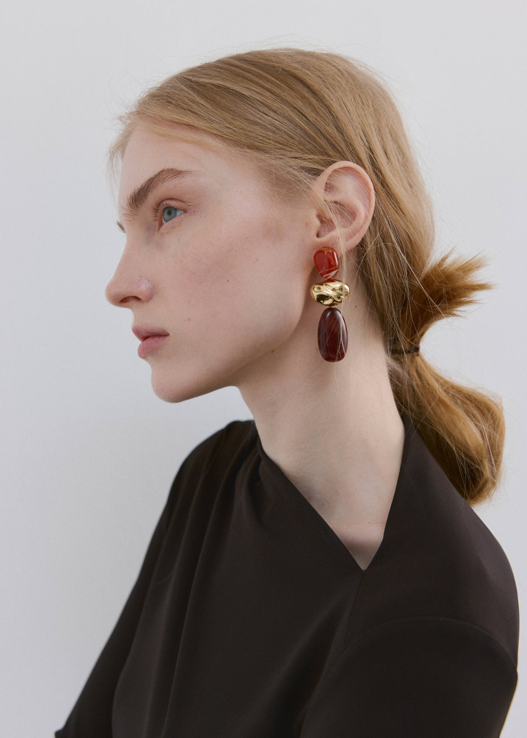 Vestido cuello barco fruncidos - Detalle del artículo 1