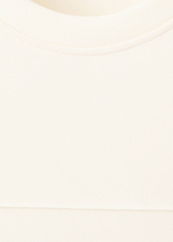 Ruched sleeve sweatshirt — Ecru