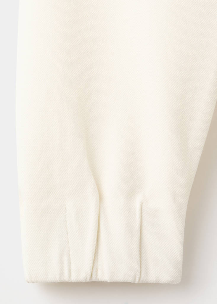 Ruched sleeve sweatshirt — Ecru