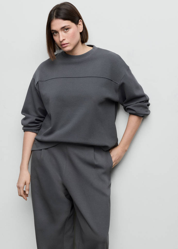 Ruched sleeve sweatshirt — Blue