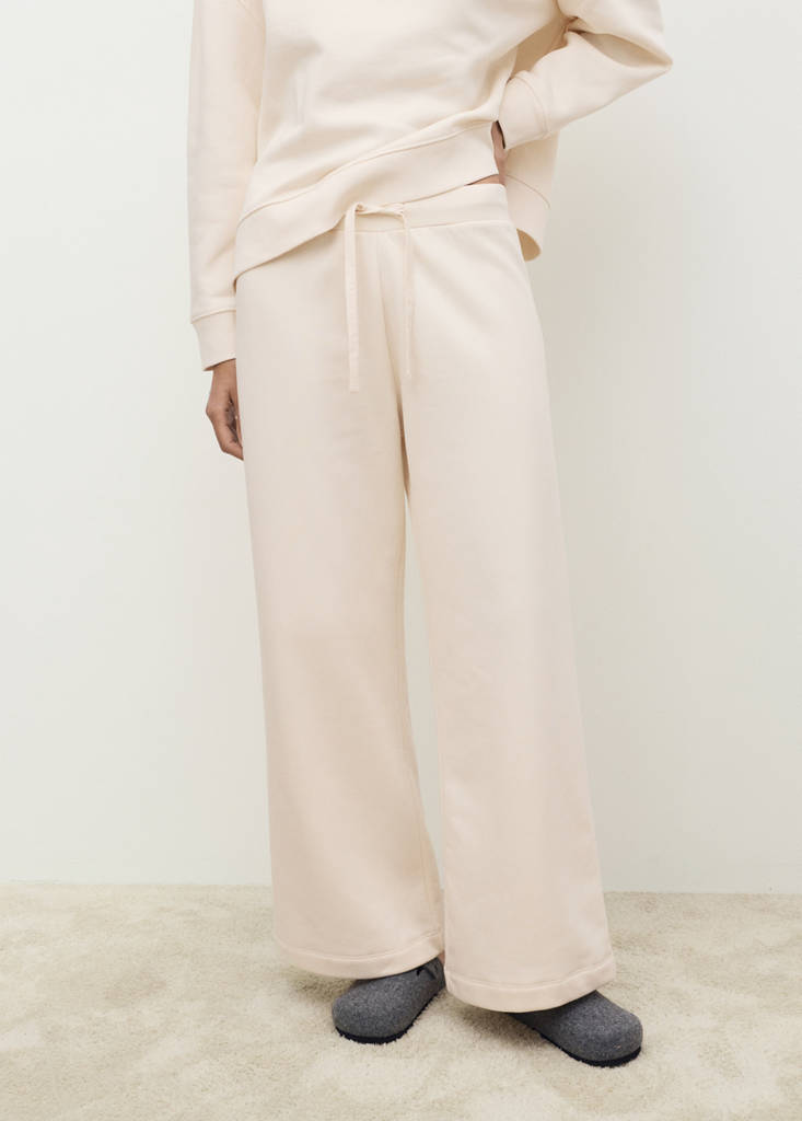 Fluid long cotton trousers — Vanilla