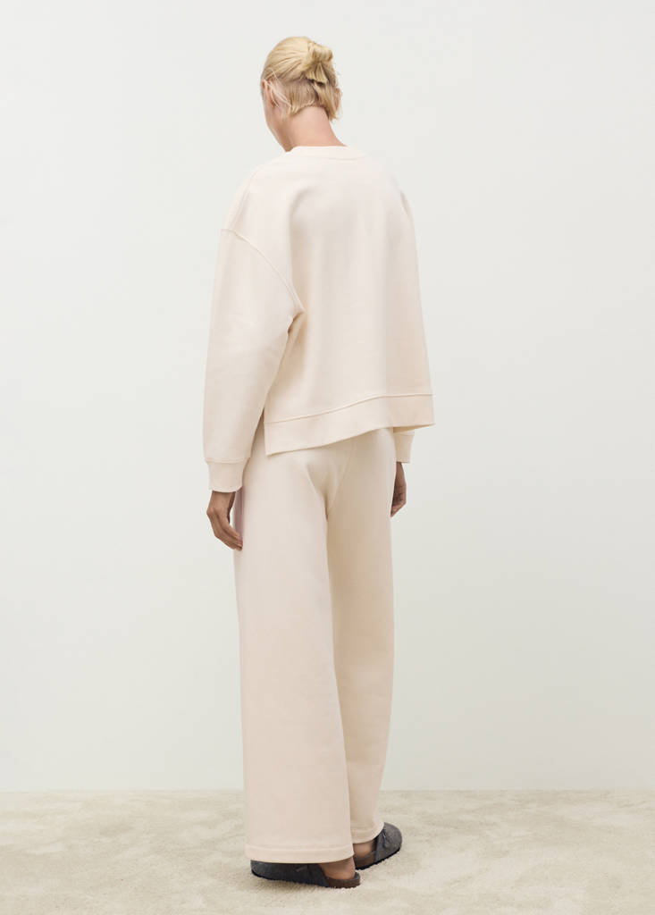 Fluid long cotton trousers — Vanilla