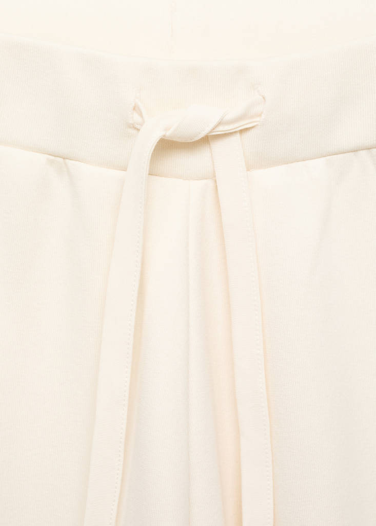 Fluid long cotton trousers — Vanilla