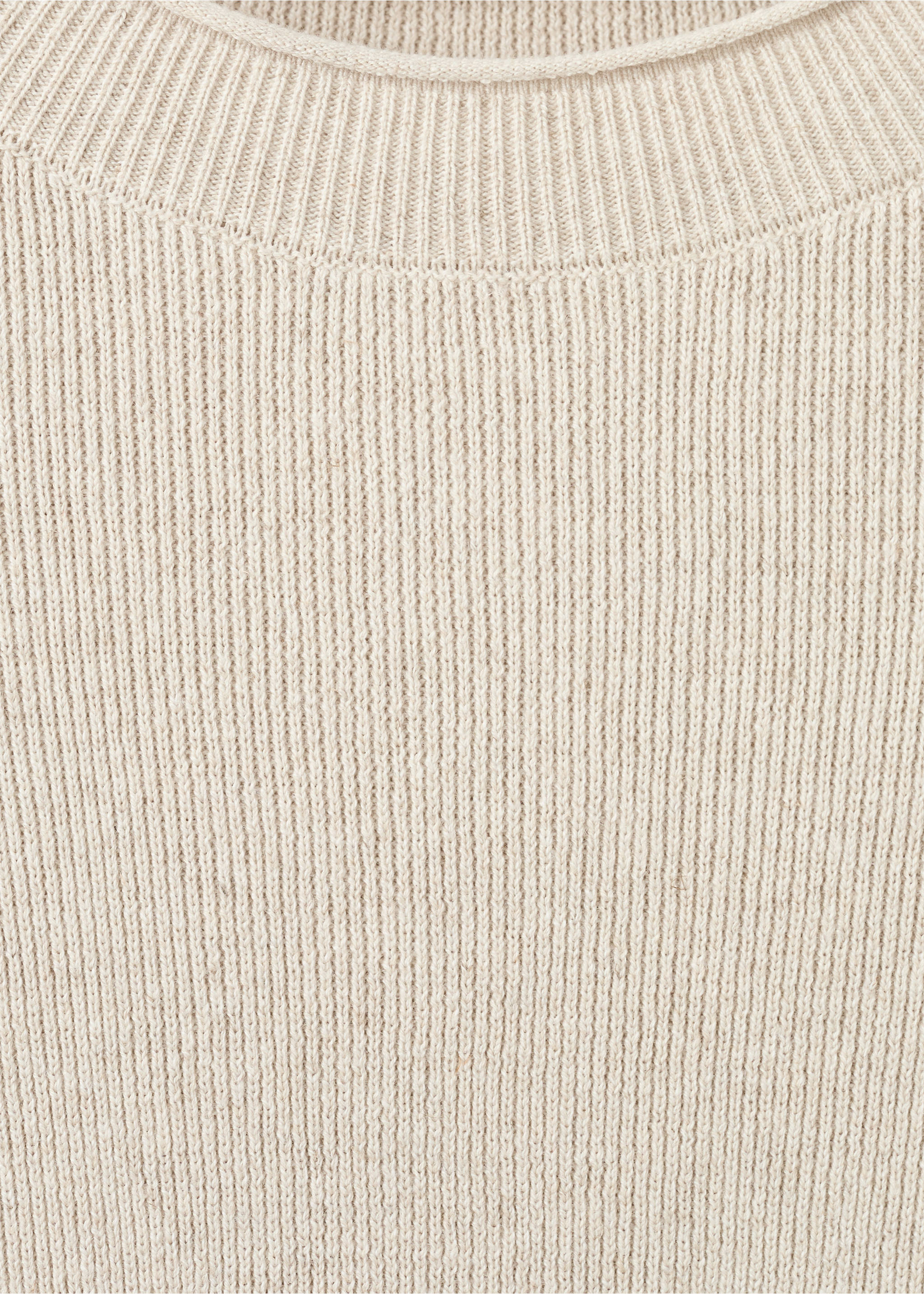 Fluid sweatshirt in cotton-linen fabric - Details of the article 8, Beige. Ref: 27083317-00.
