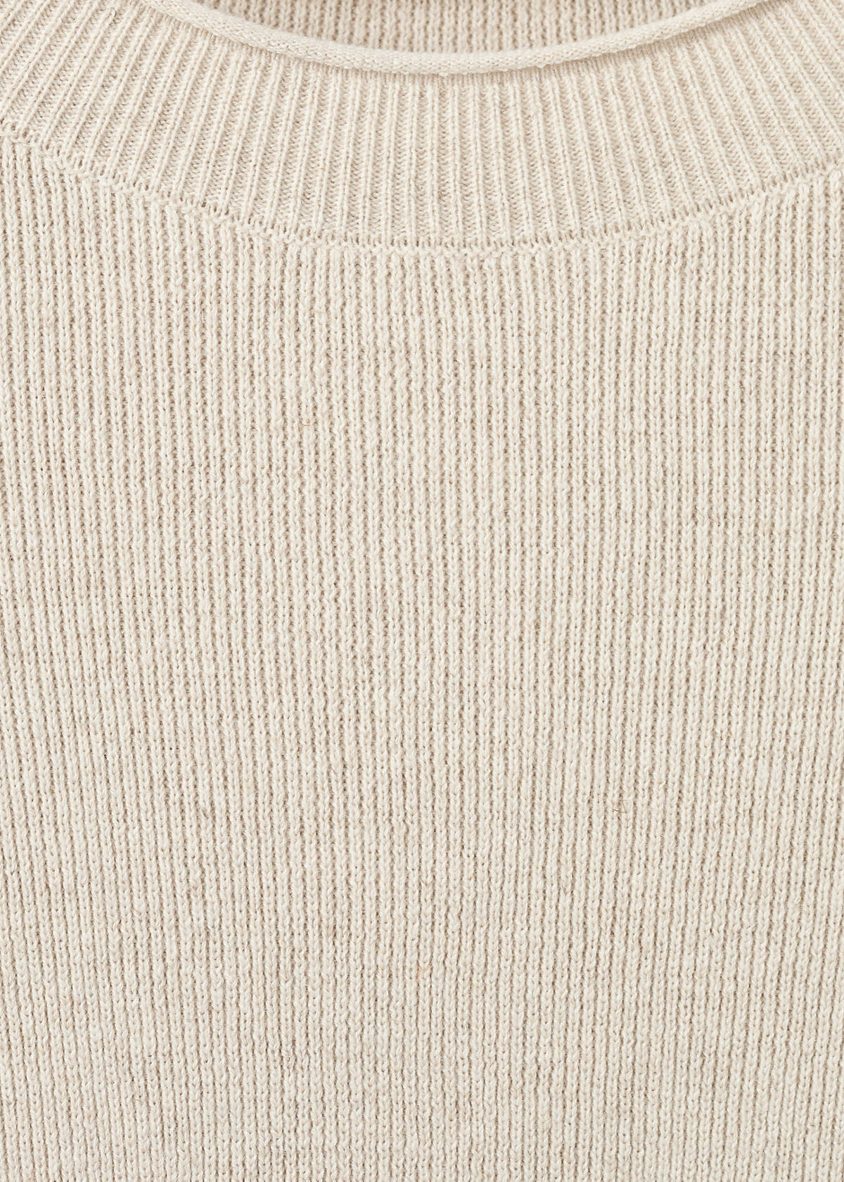 Fluid sweatshirt in cotton-linen fabric — Beige