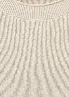 Fluid sweatshirt in cotton-linen fabric — Beige 7