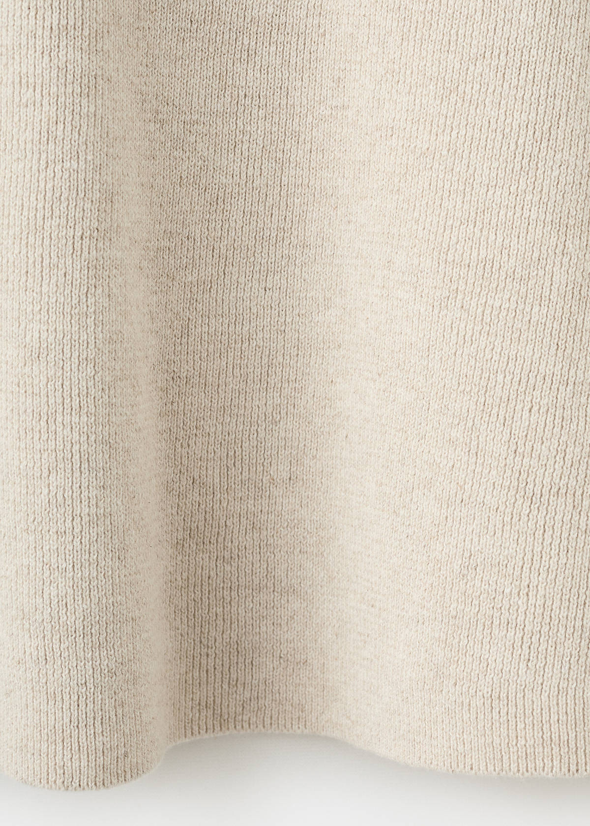 Fluid sweatshirt in cotton-linen fabric — Beige