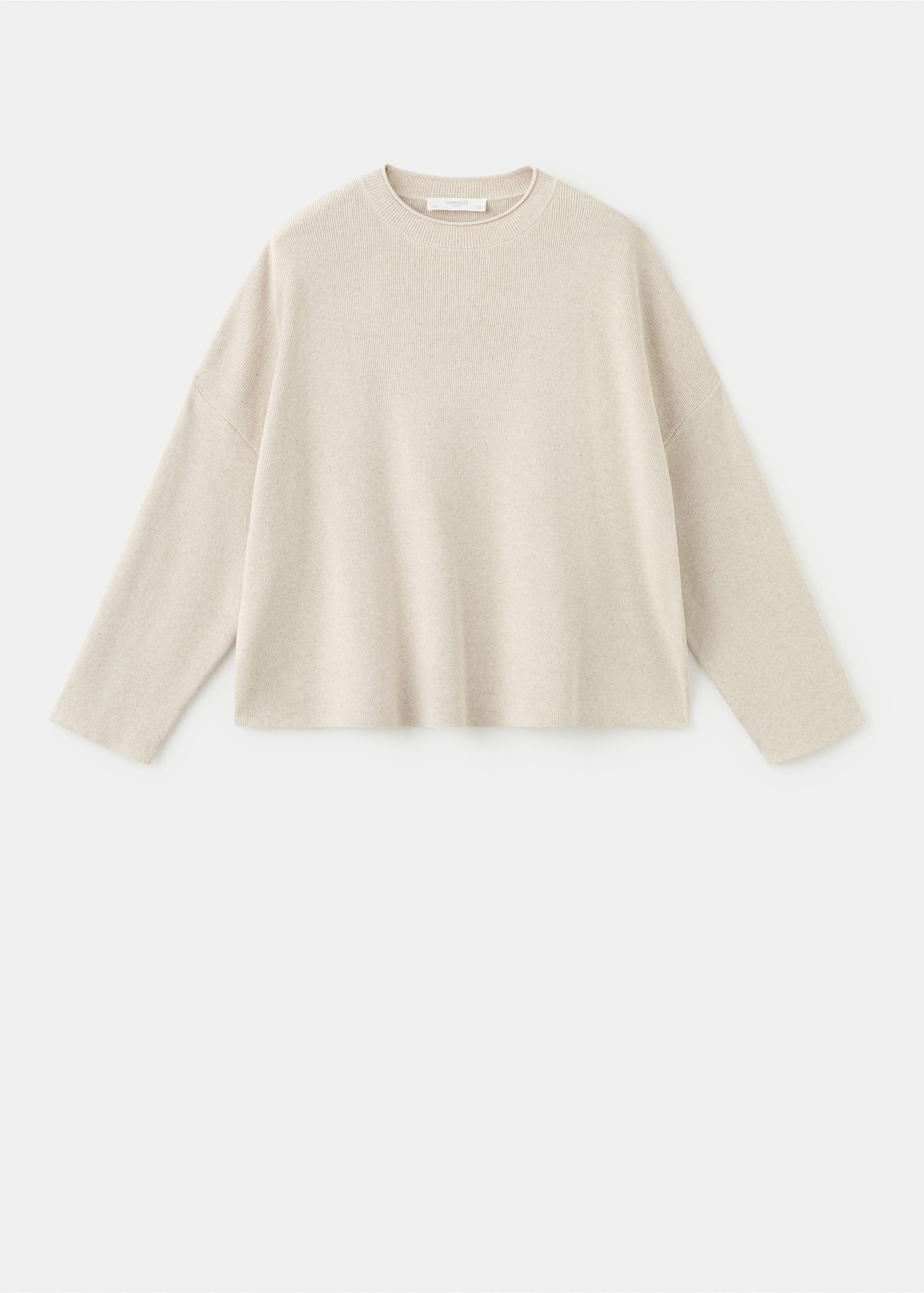 Fluid sweatshirt in cotton-linen fabric - Article without model, Beige. Ref: 27083317-00.