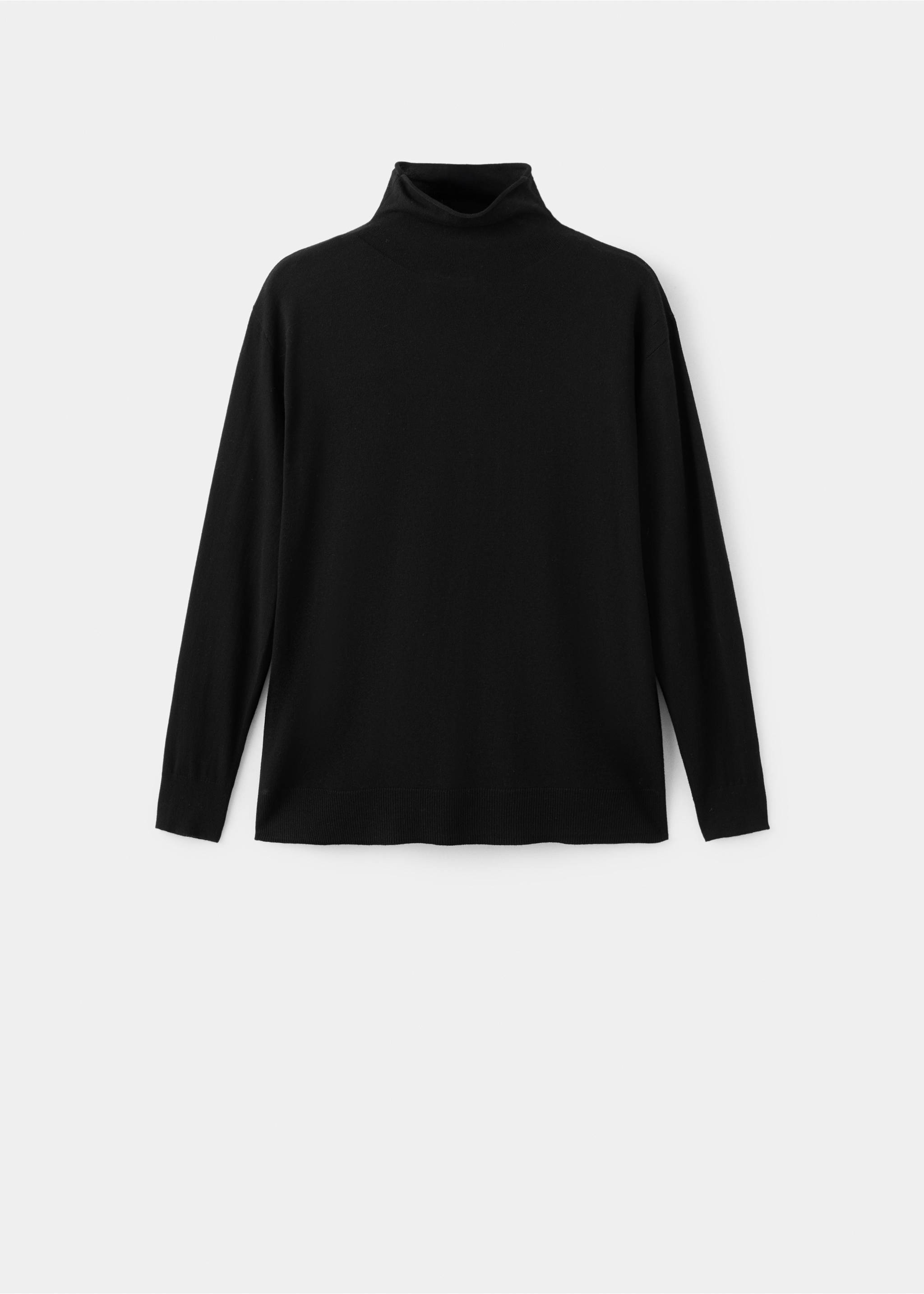 Turtleneck knit sweater - Article without model, Black. Ref: 27083319-00.