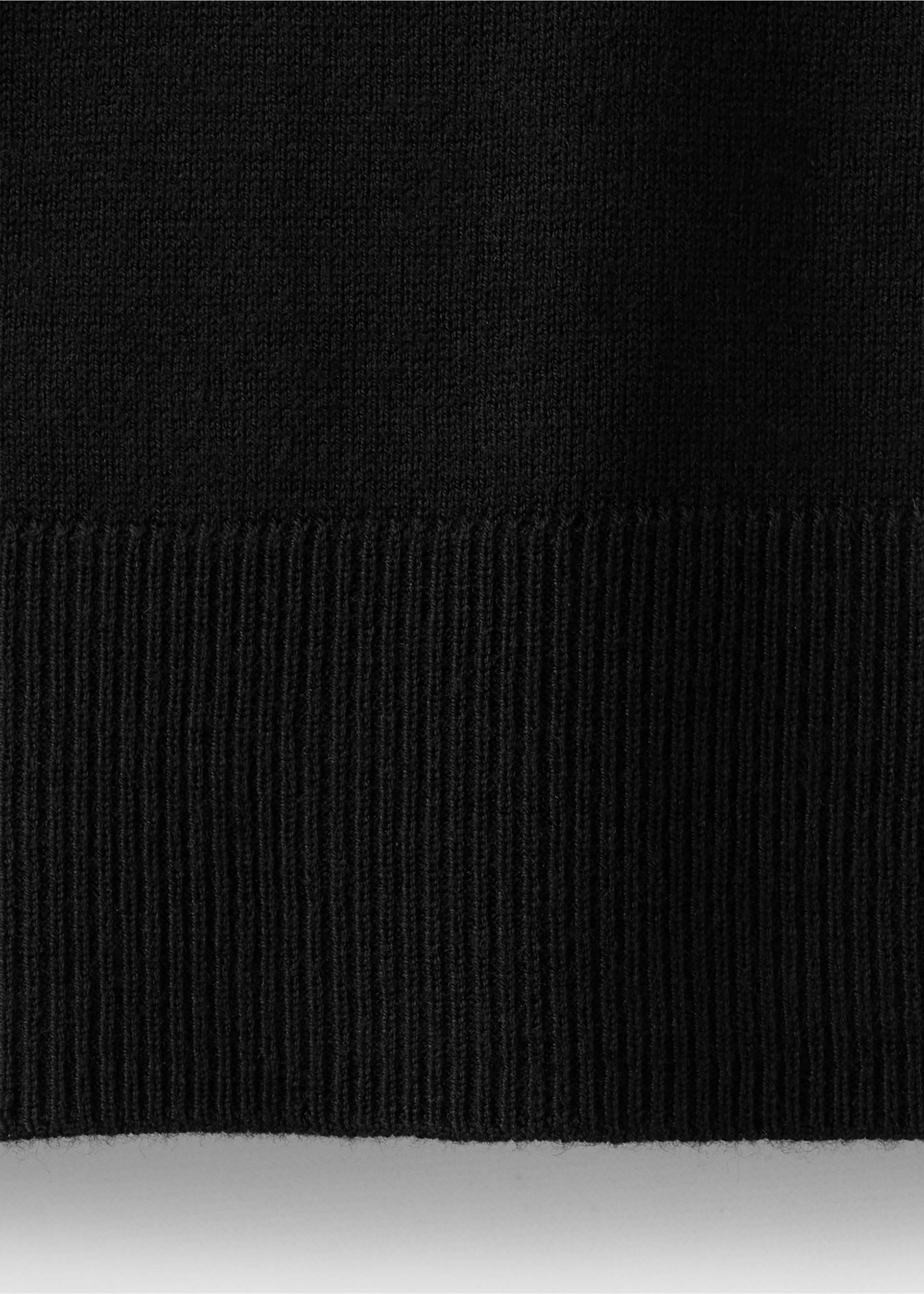 Turtleneck knit sweater - Details of the article 0, Black. Ref: 27083319-00.