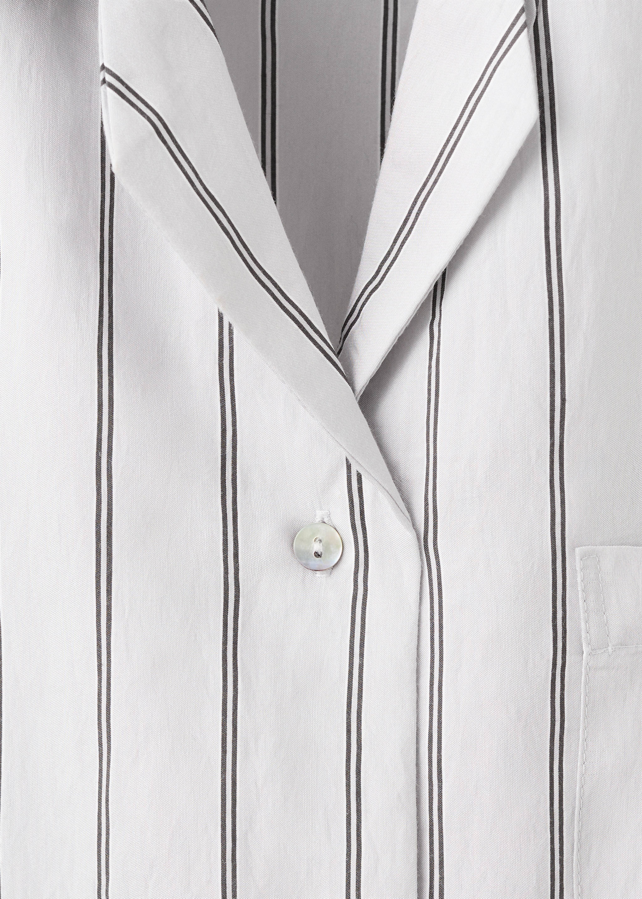 Striped pyjama shirt with front pocket - Details of the article 8