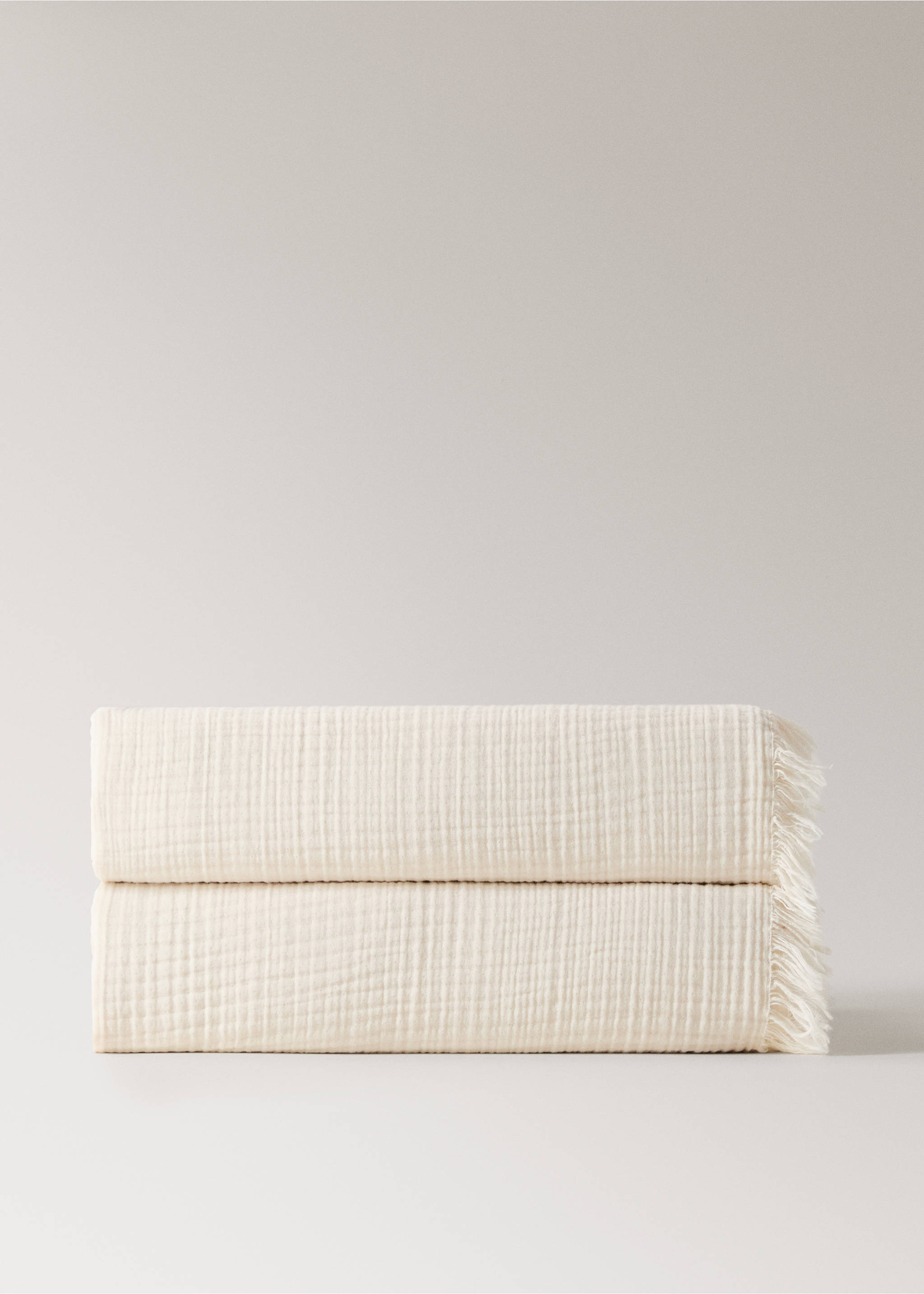 Deka od pamučne gaze - Artikl bez modela, Bjeličasta. Ref: 27083322-00.