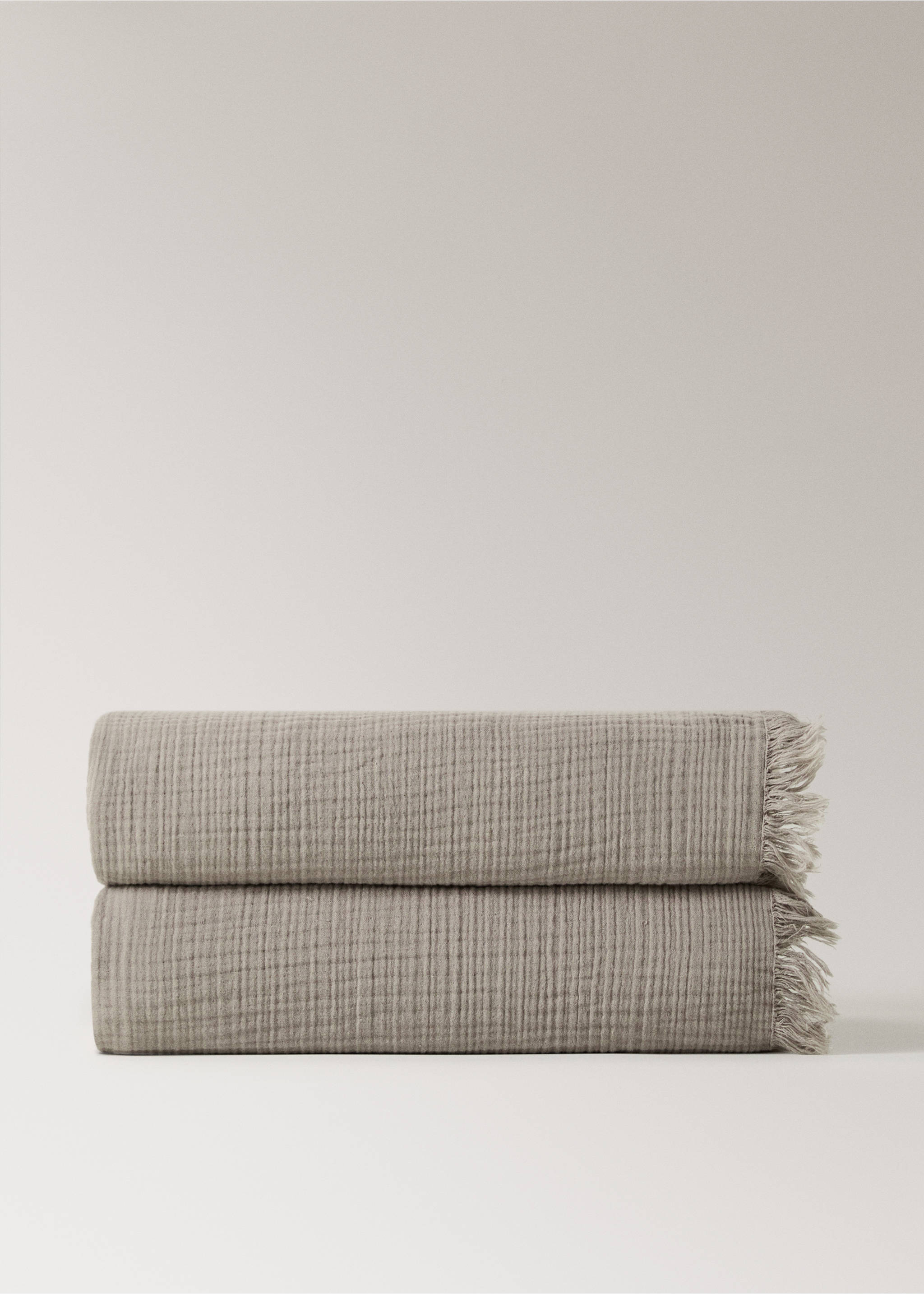 Cotton gauze blanket - Article without model, Light/Pastel Brown. Ref: 27083322-00.