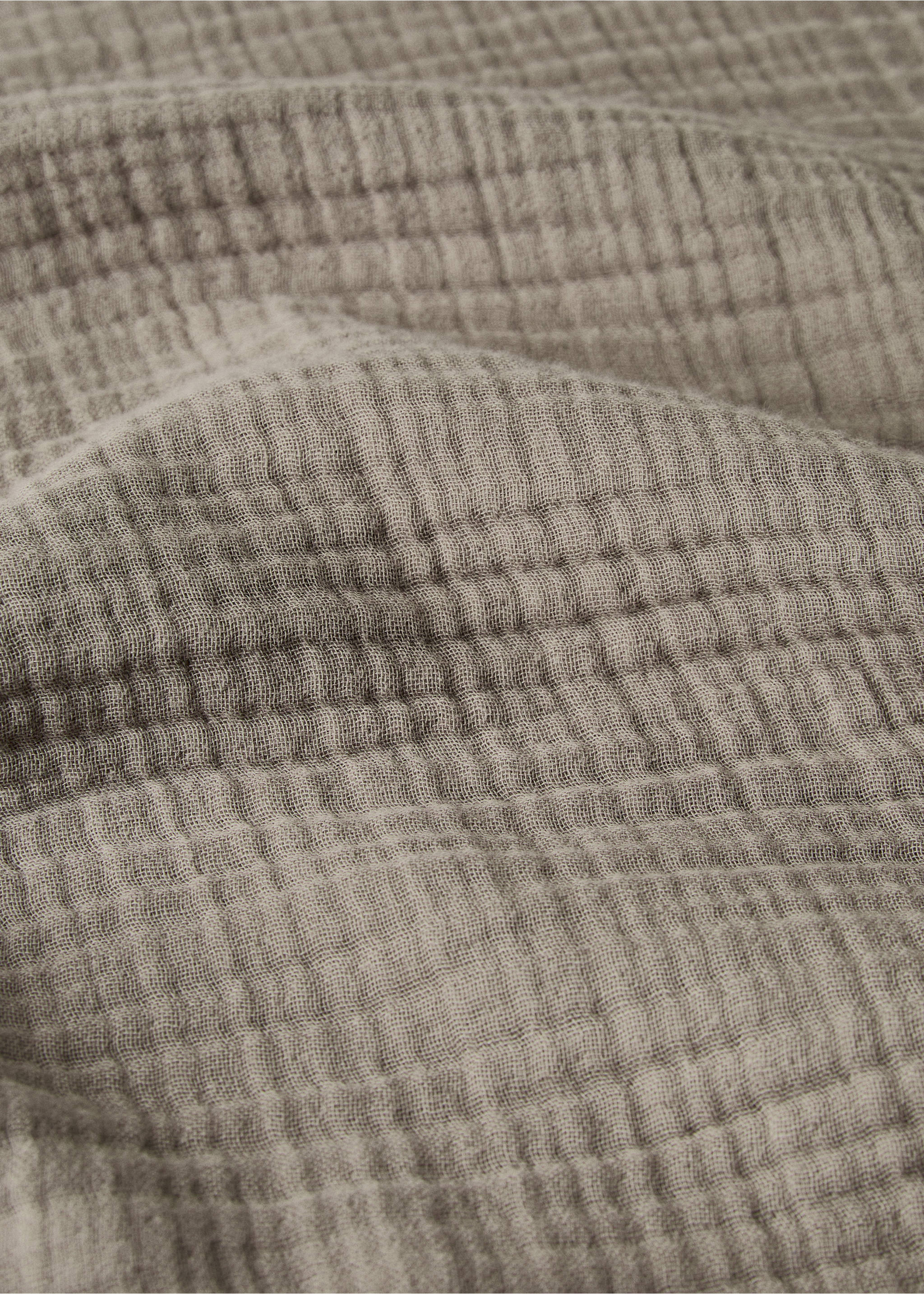 Cotton gauze blanket - Details of the article 1, Light/Pastel Brown. Ref: 27083322-00.