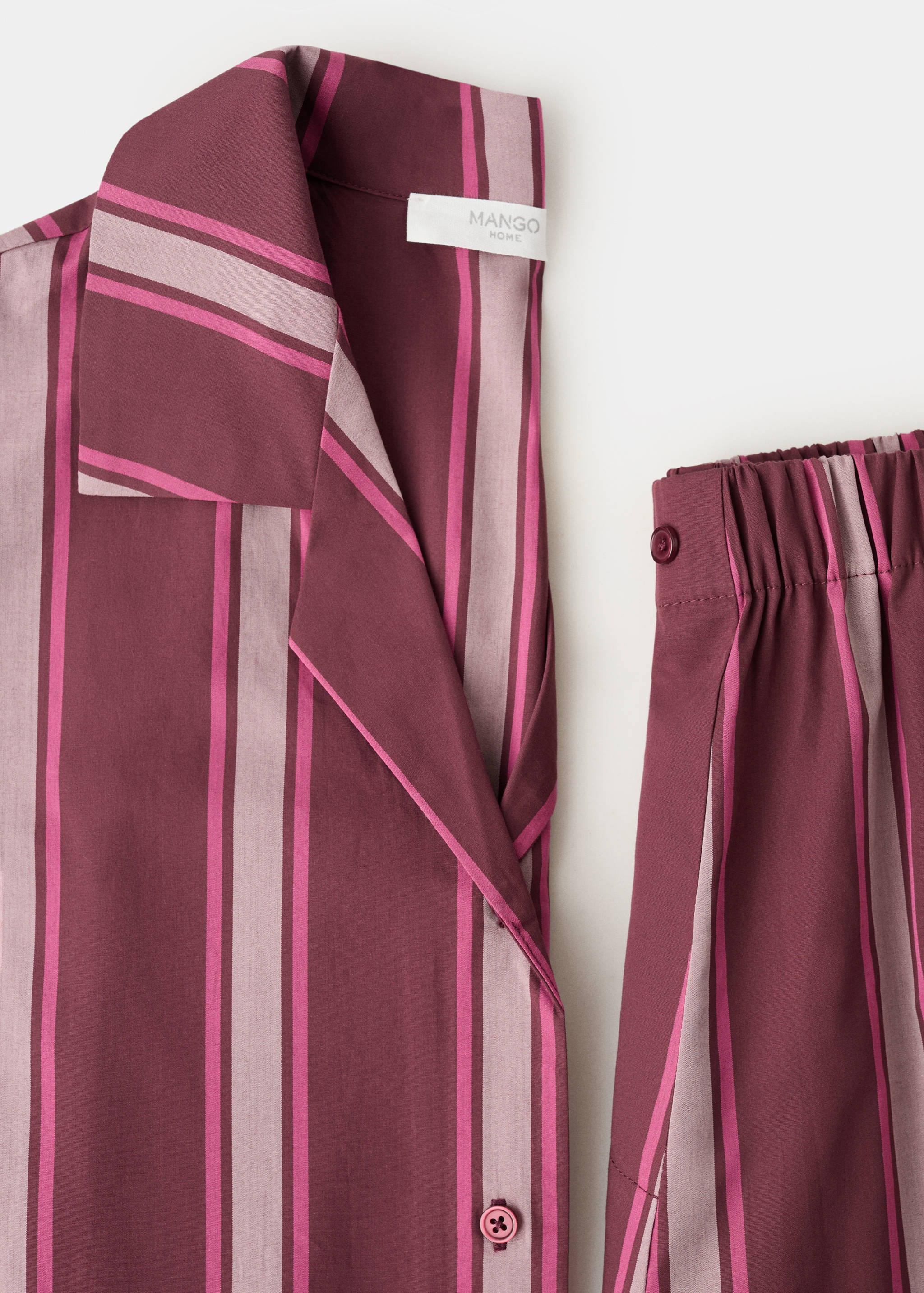 Chemise de pyjama à manches courtes motifs rayés - Détail de l'article 8