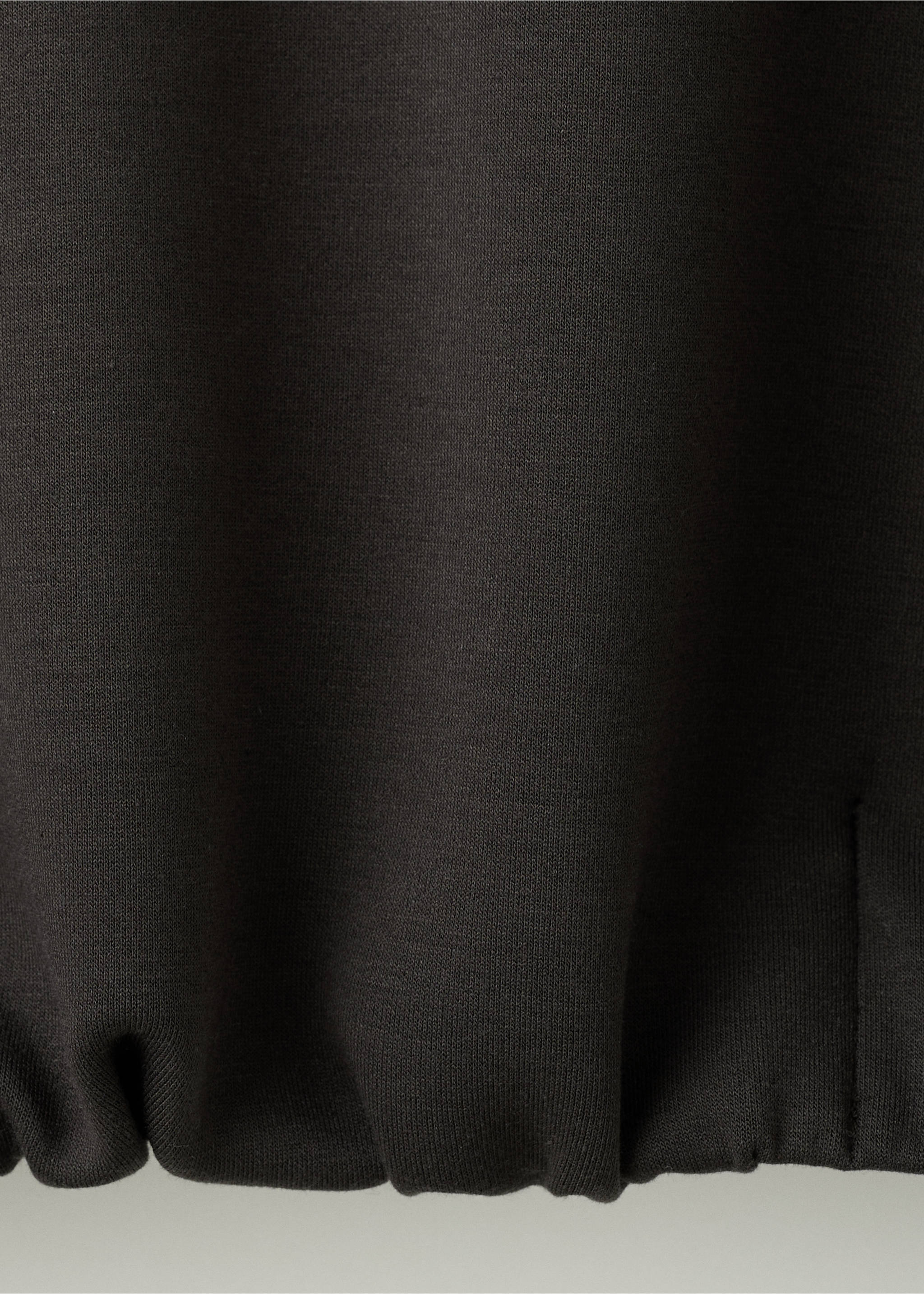 Balloon sleeve sweatshirt - Details of the article 0, Chocolate. Ref: 27083325-00.