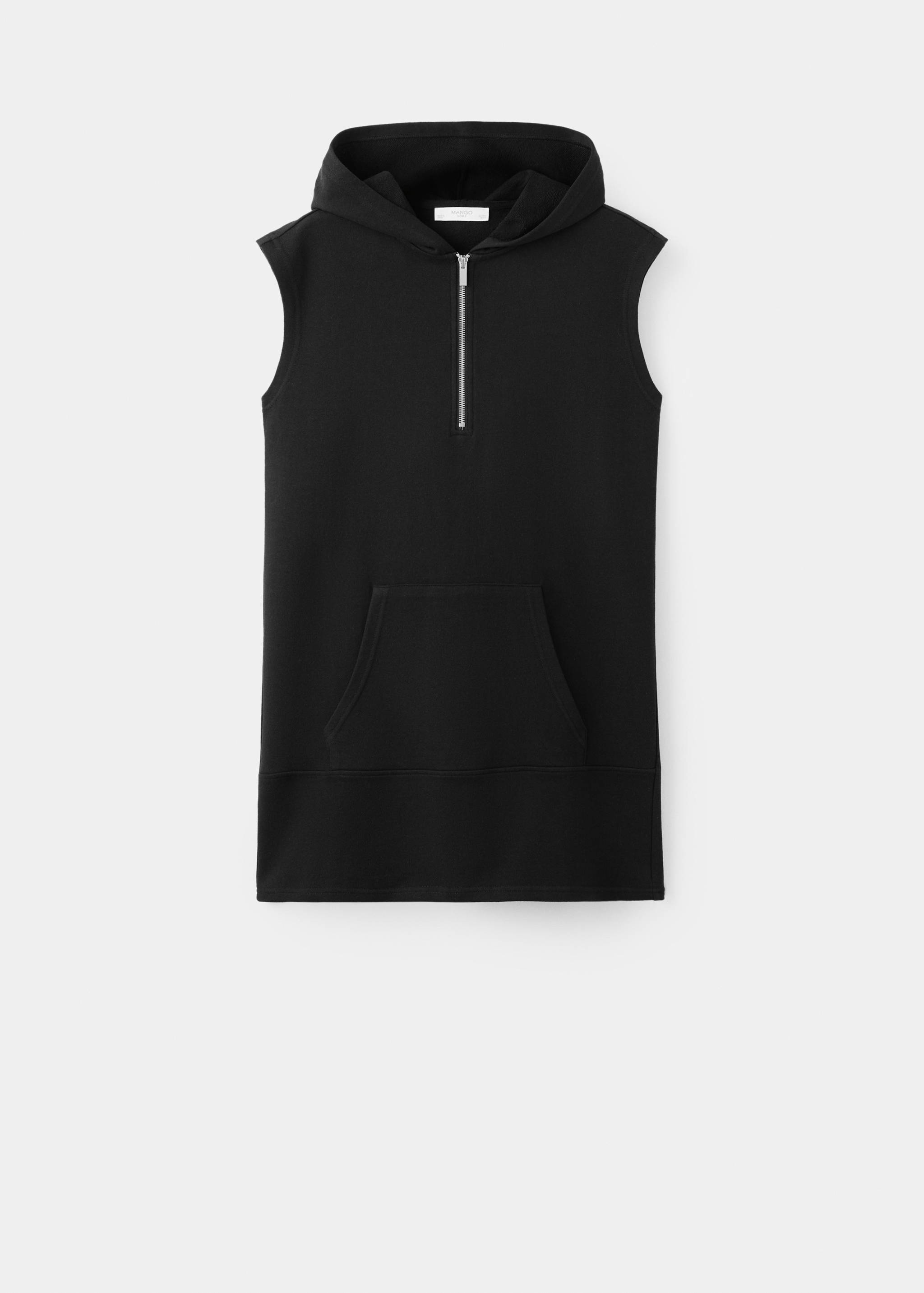 Chemise de nuit courte avec capuche et zip - Article sans modèle