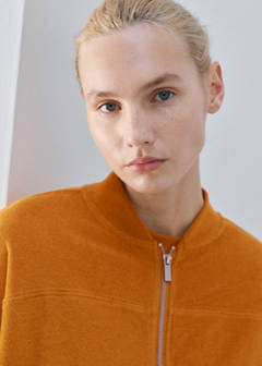 Terry cotton cardigan — Orange 4