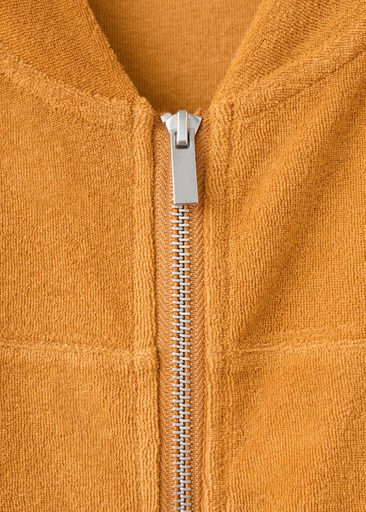 Terry cotton cardigan — Orange
