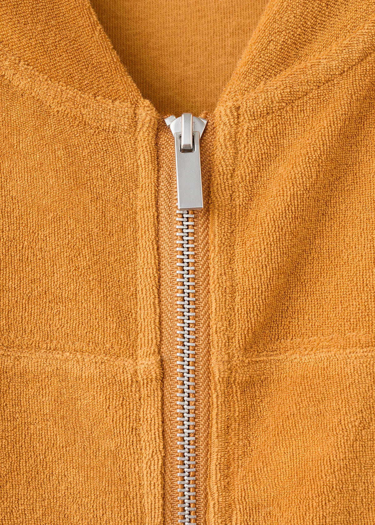 Terry cotton cardigan — Orange