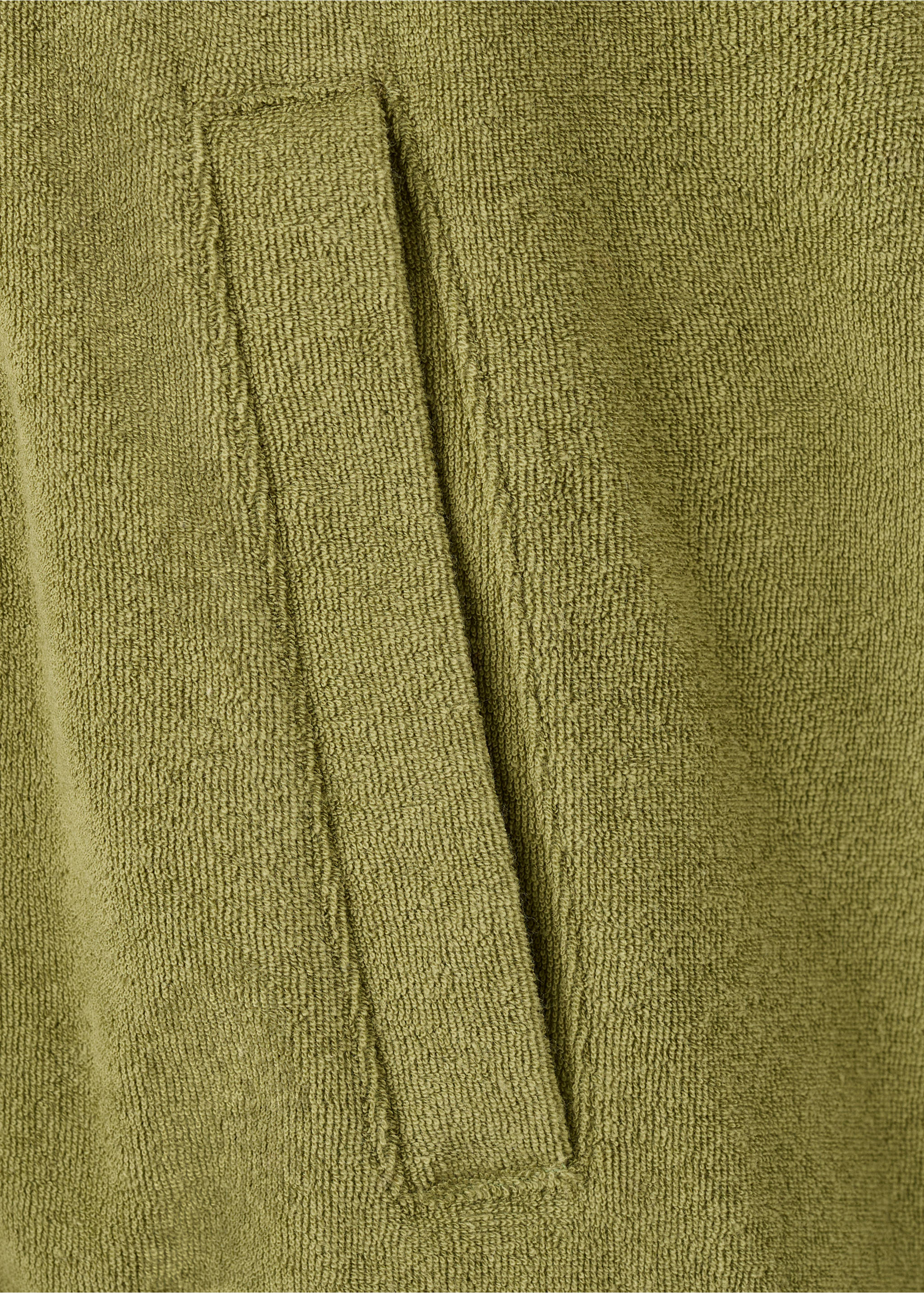 Terry cotton cardigan - Details of the article 0, Khaki. Ref: 27083328-00.