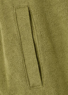 Terry cotton cardigan — Khaki 8