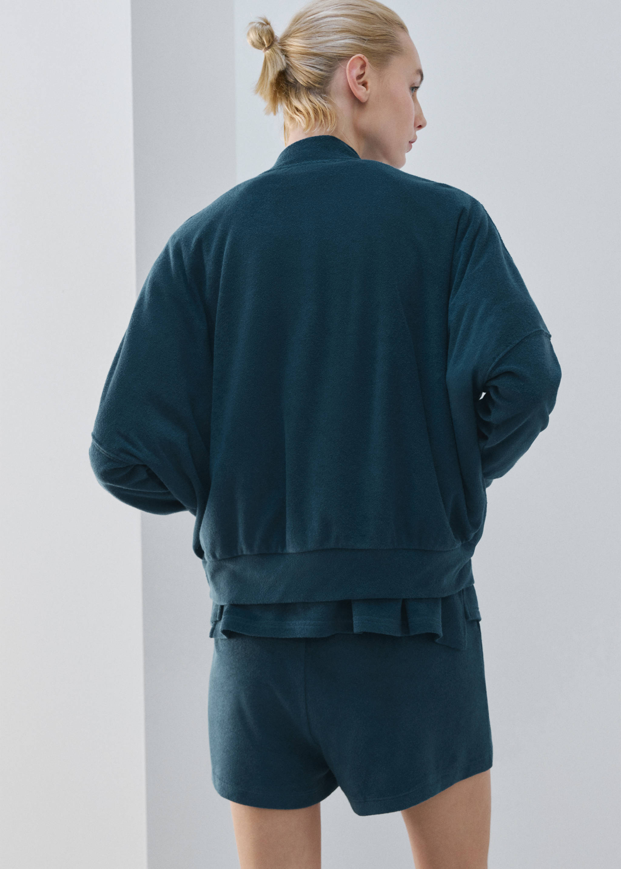 Cardigan en coton bouclette - Verso de l’article