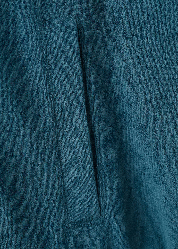 Terry cotton cardigan — Blue