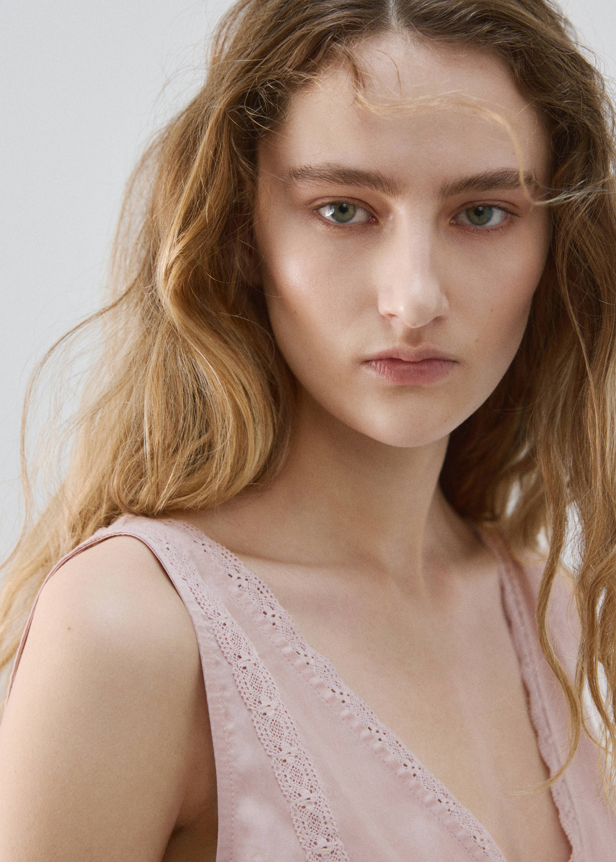 Embroidered finish pyjama top - Details of the article 1