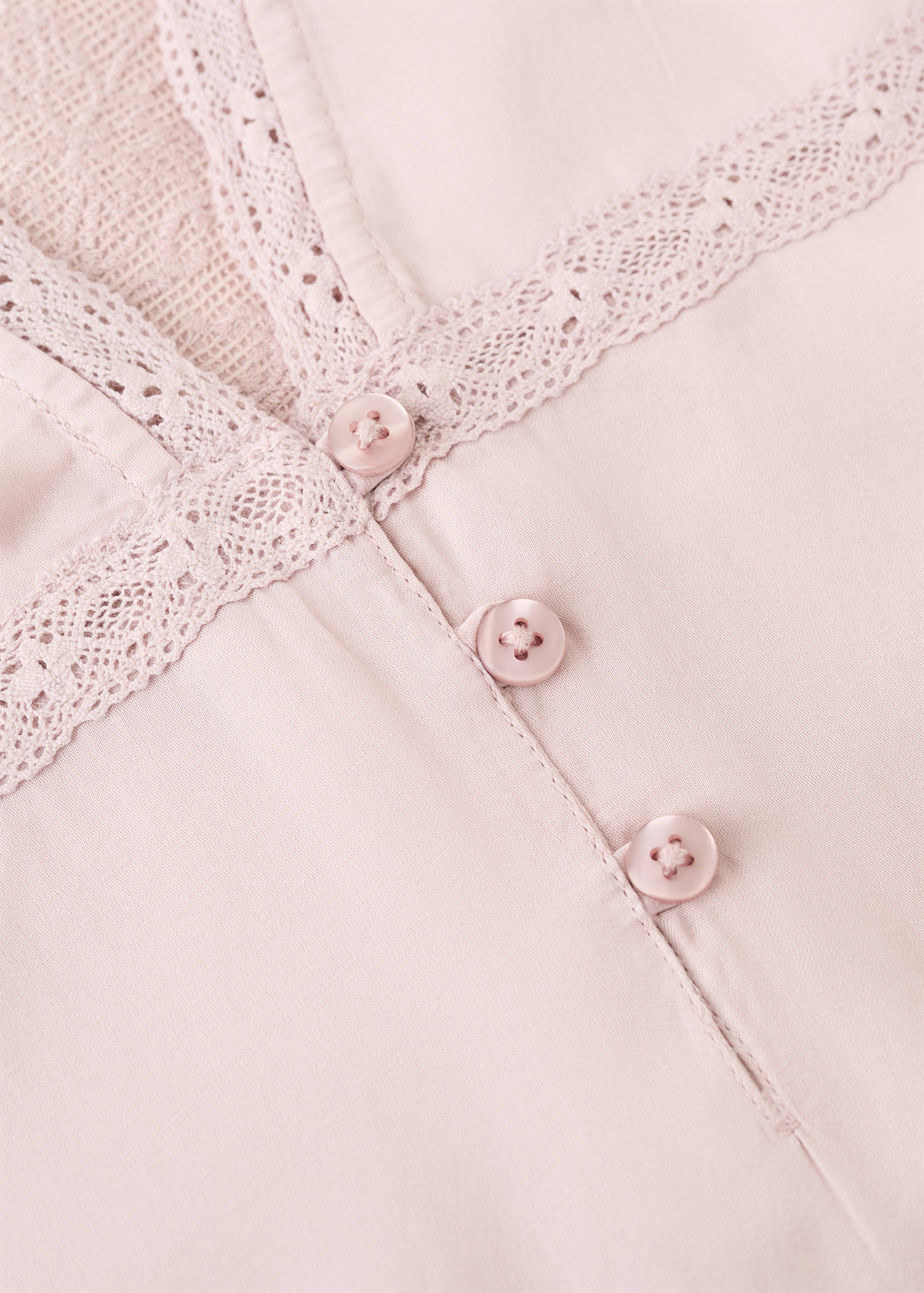 Embroidered finish pyjama top - Details of the article 8
