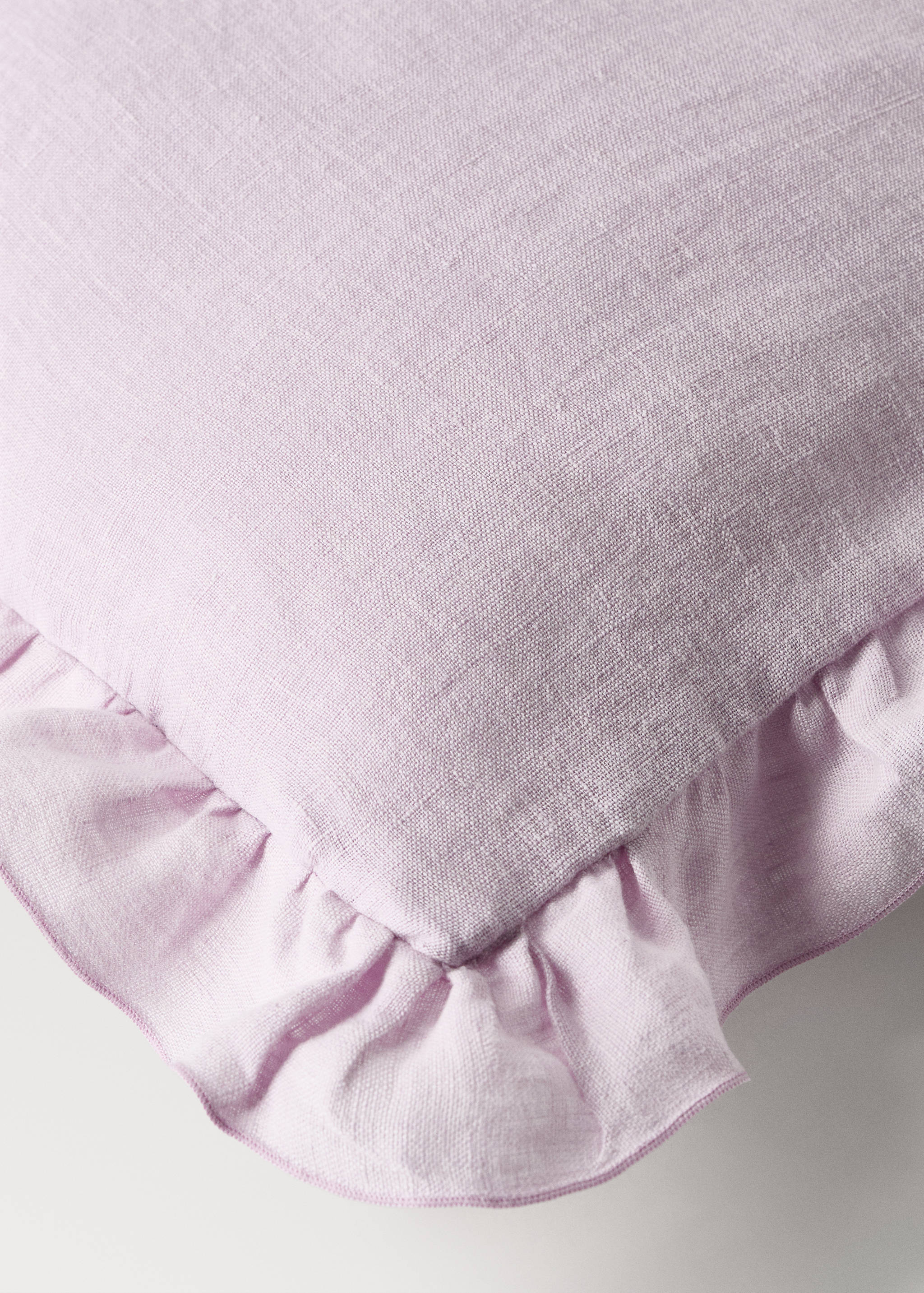 100% linen cushion cover with ruffle 40x60 cm - Details of the article 1