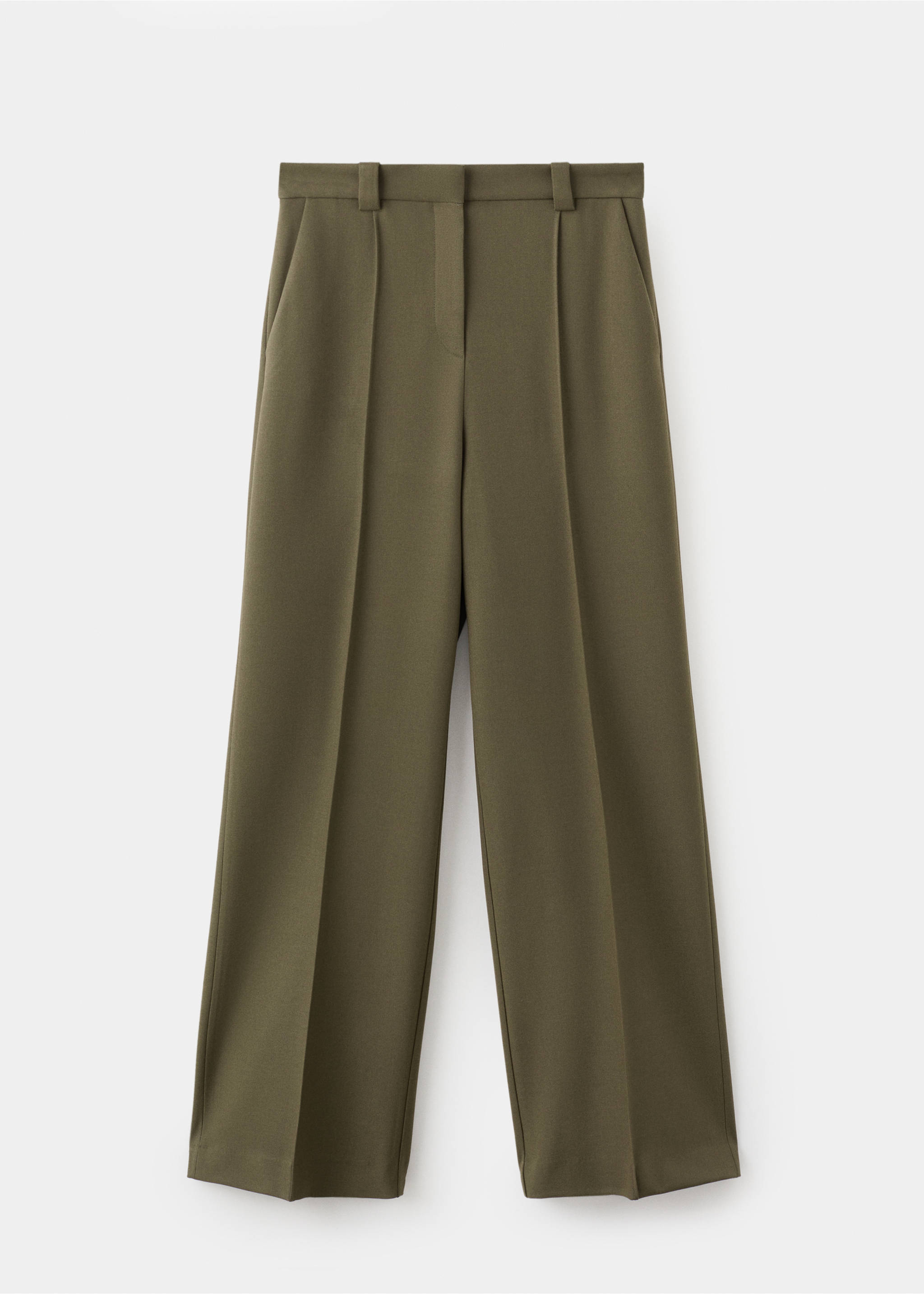Straight mid-rise trousers - Article without model, Khaki. Ref: 27083333-00.