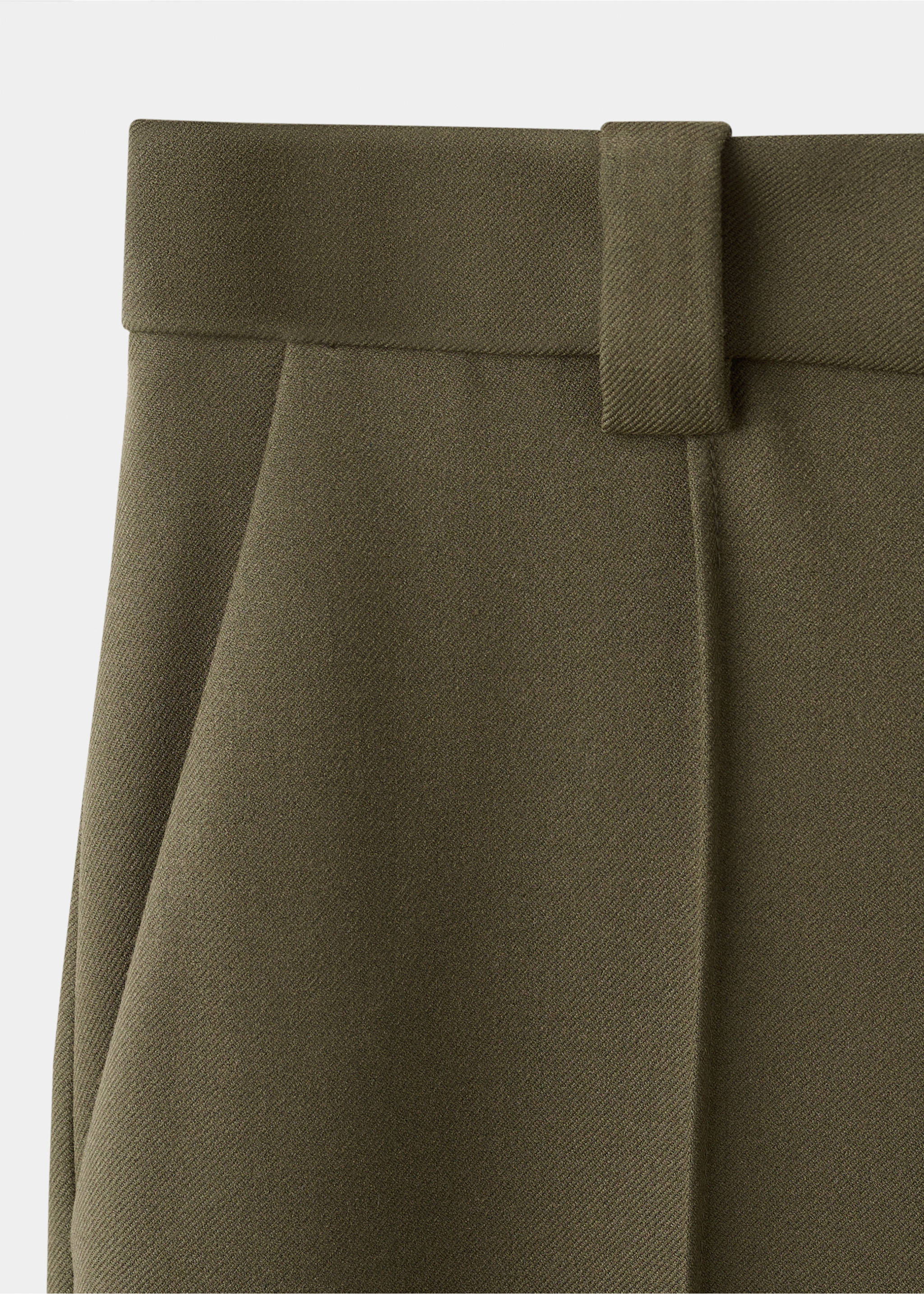 Straight mid-rise trousers - Details of the article 8, Khaki. Ref: 27083333-00.