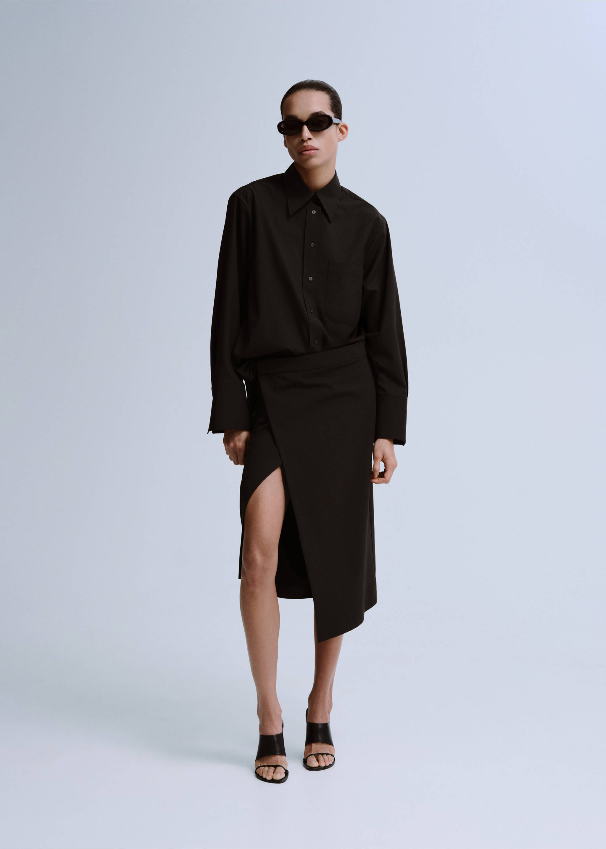 直筒衬衫配口袋 - null, 巧克力色. Ref: 27083334-00.