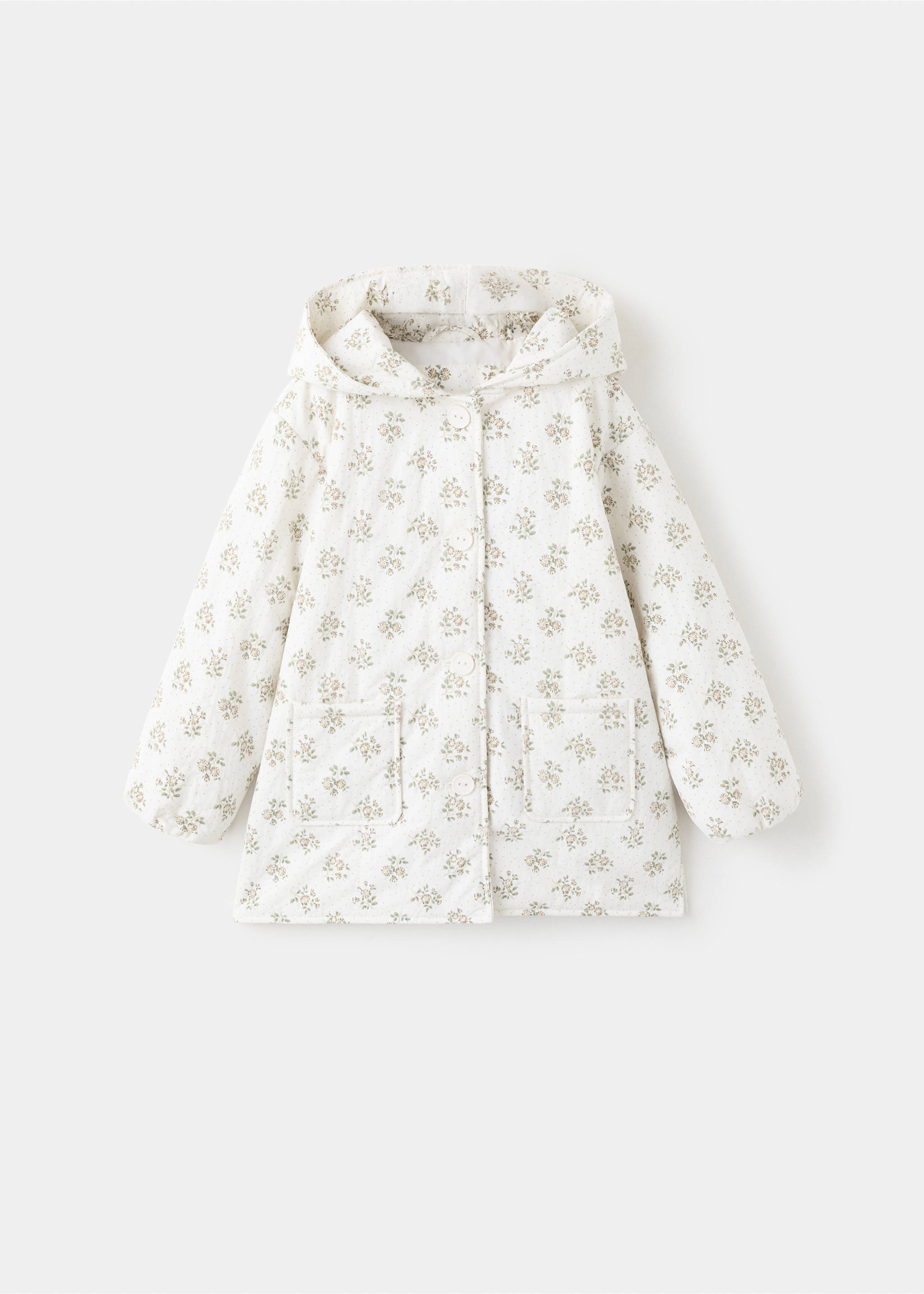 Chaqueta larga flores - Artículo sin modelo, Beige. Ref: 27083336-00.