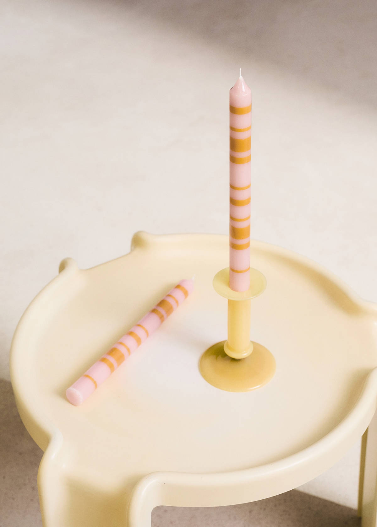 Bicolour decorative candles — Pastel Green