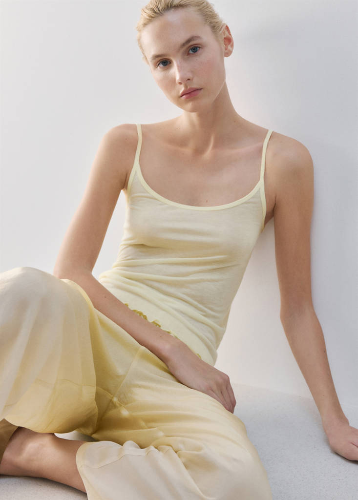 Micromodal tank top — Pastel Yellow
