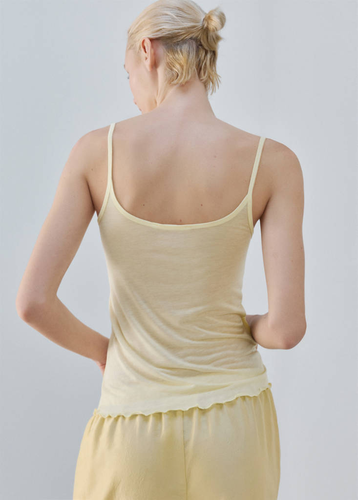 Micromodal tank top — Pastel Yellow