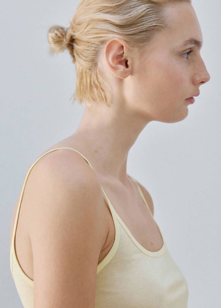 Micromodal tank top — Pastel Yellow