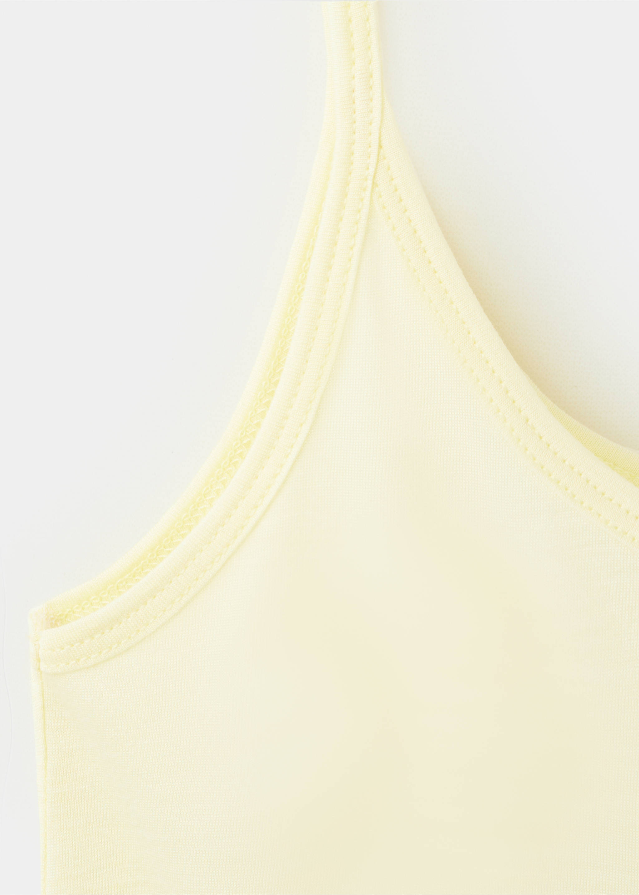 T-shirt micromodal bretelles - Détail de l'article 8, Jaune pastel. Ref: 27083338-00.