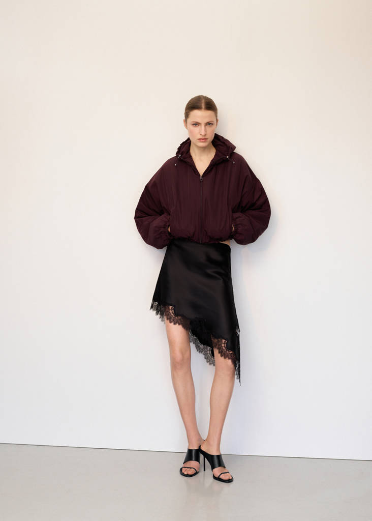 Oversized hooded jacket — Maroon