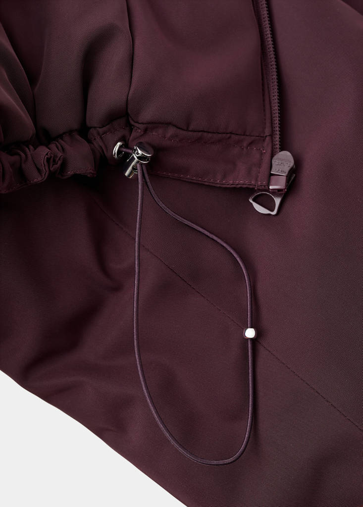 Oversized hooded jacket — Maroon