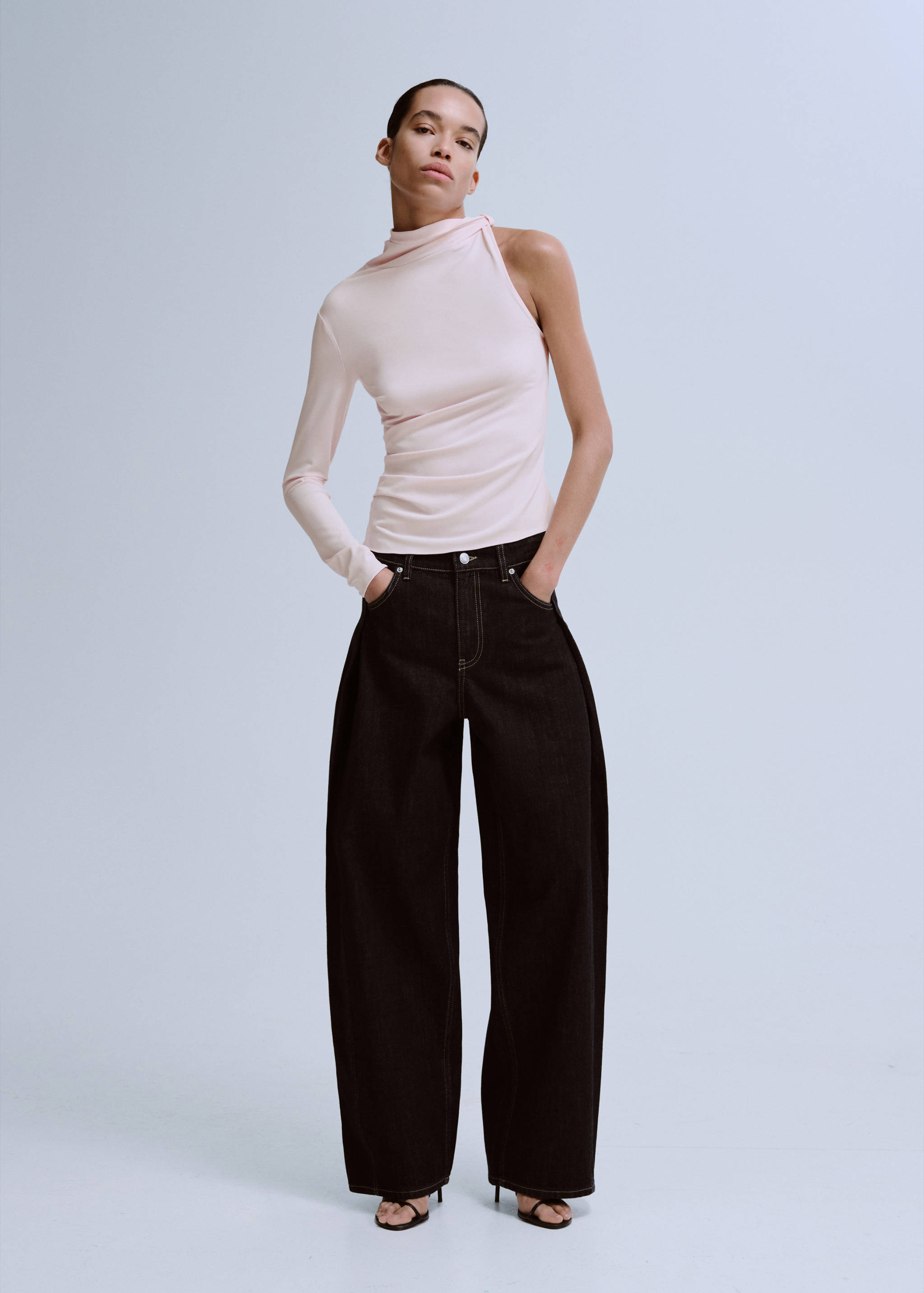 Asymmetrisk långärmad t-shirt - Allmän bild