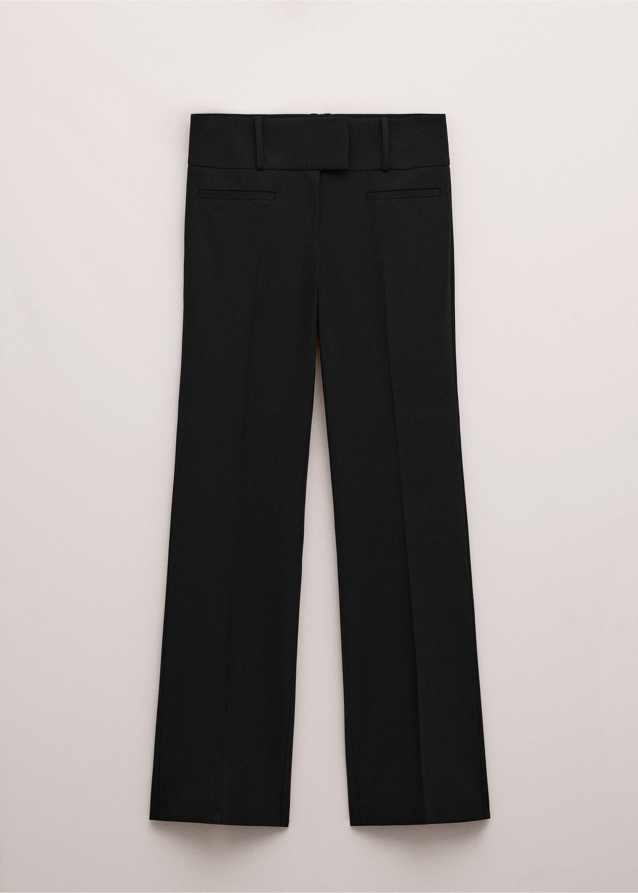 Straight-leg trousers with belt loops - Article without model, Black. Ref: 27083342-00.